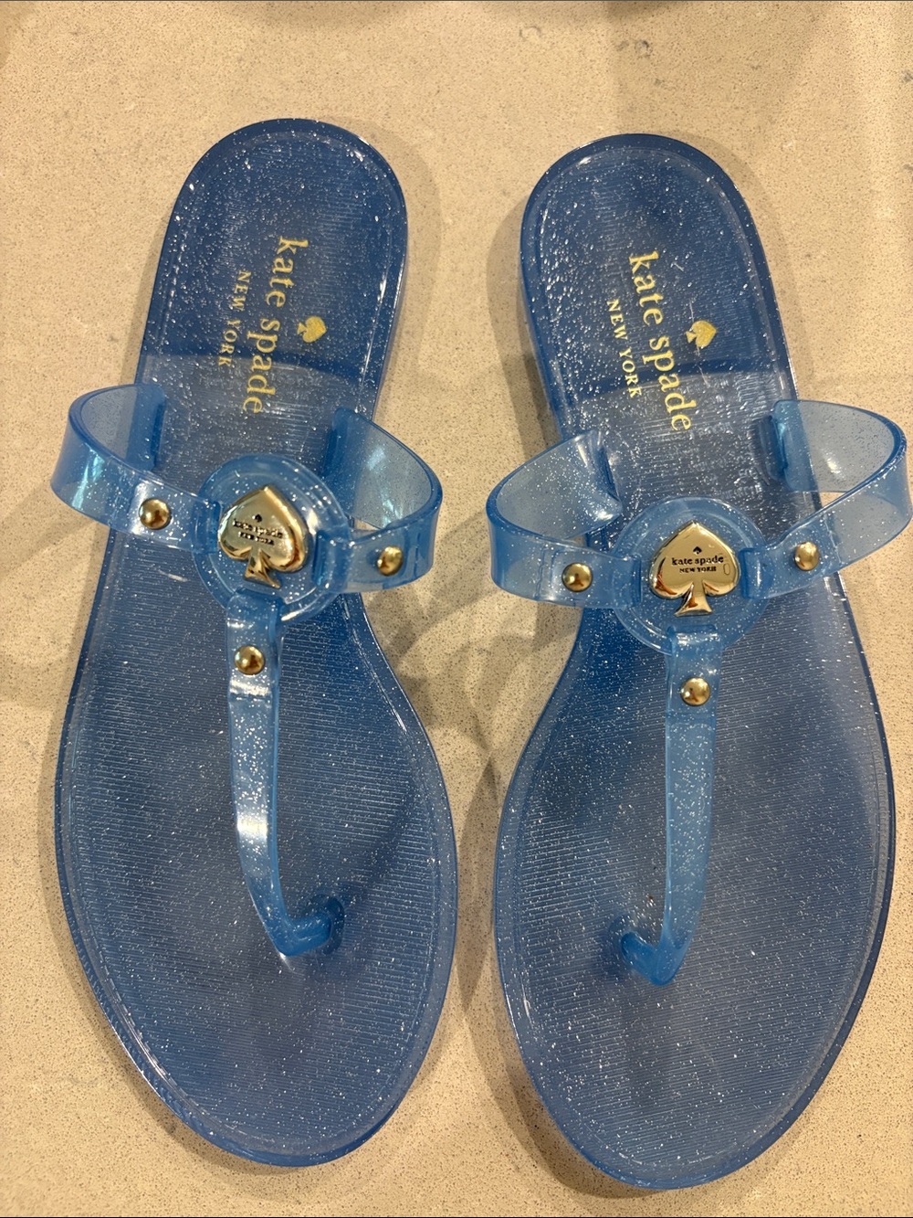 Kate spade blue jellies 7 never used
